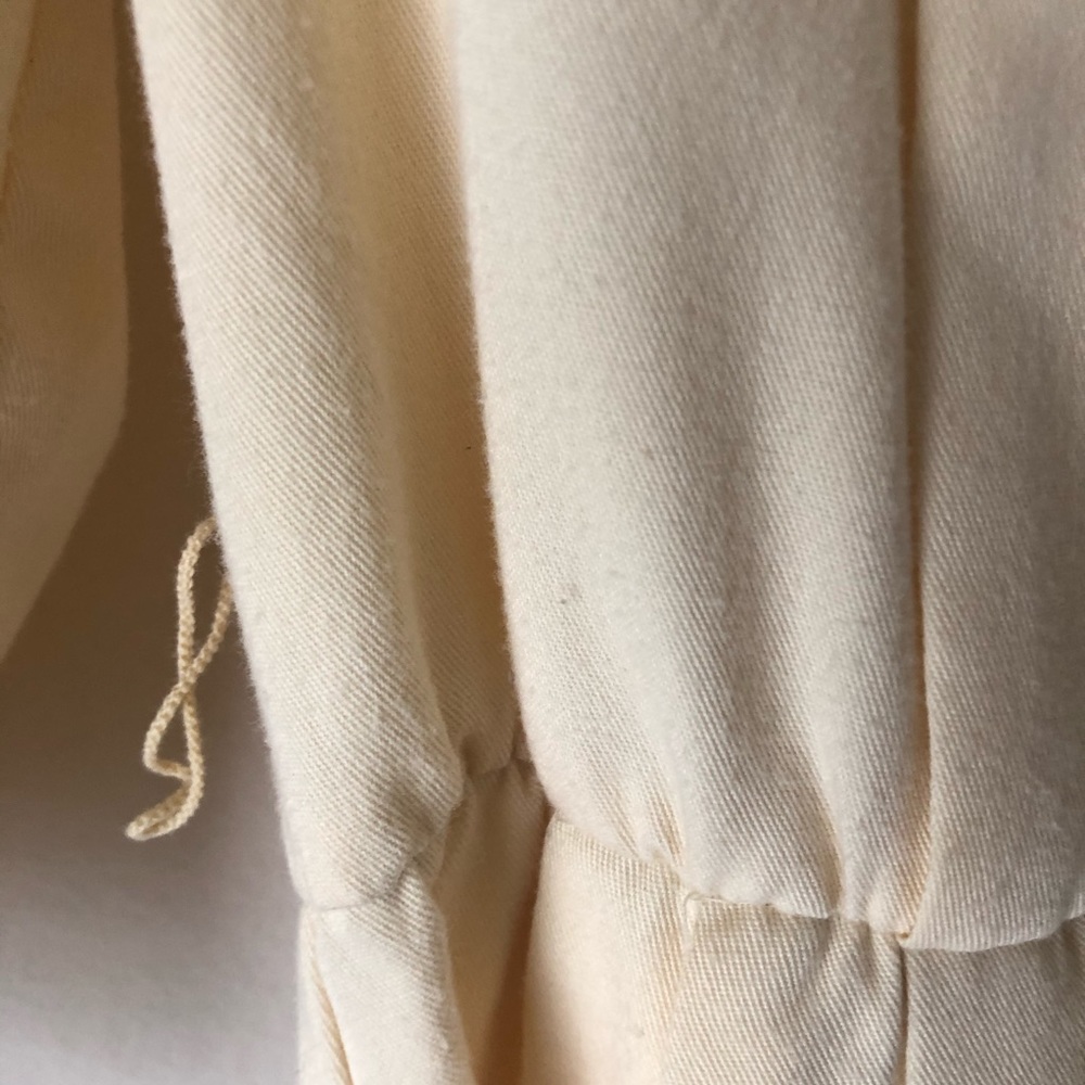 Vintage Button Midi Dress With Belt Cream 6P - Picture 9 of 13